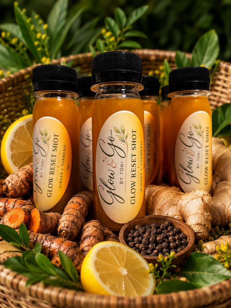Glow Reset Shot (Turmeric, Ginger, Black Pepper, Lemon)